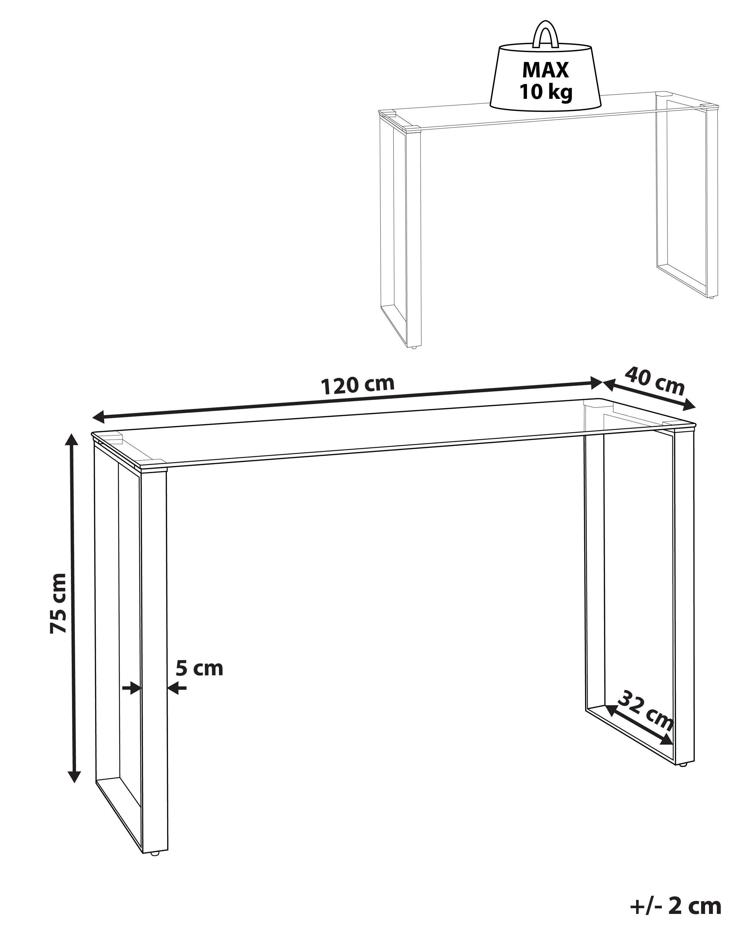 Beliani Console en Verre de sécurité Glamour TILON  