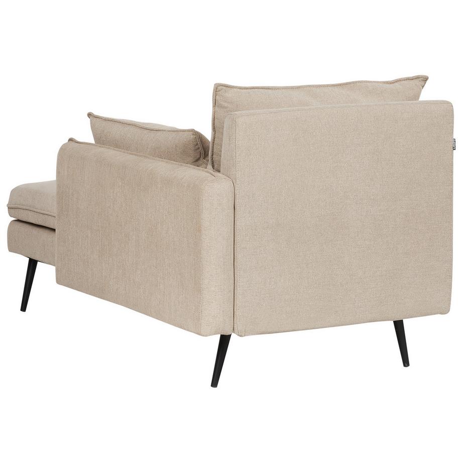 Beliani Linksseitige Chaiselongue aus Stoff Minimalistisch YERRES  