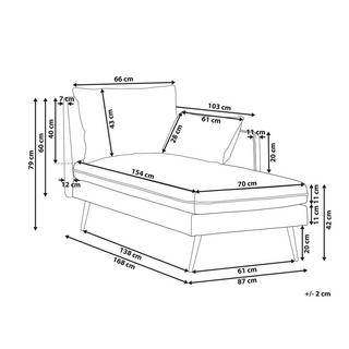 Beliani Chaiselongue aus Polyester Modern YERRES  