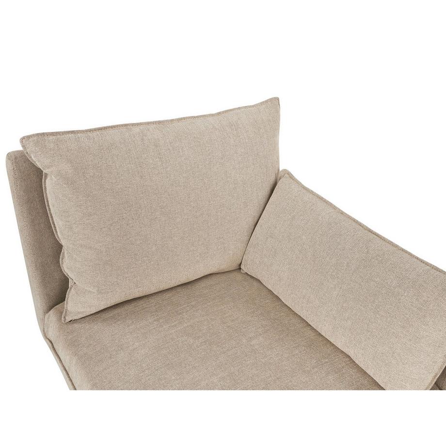 Beliani Linksseitige Chaiselongue aus Stoff Minimalistisch YERRES  
