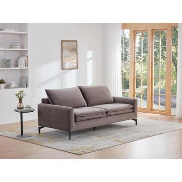 Sofa 3-Sitzer - Samt - Taupe - ISENA