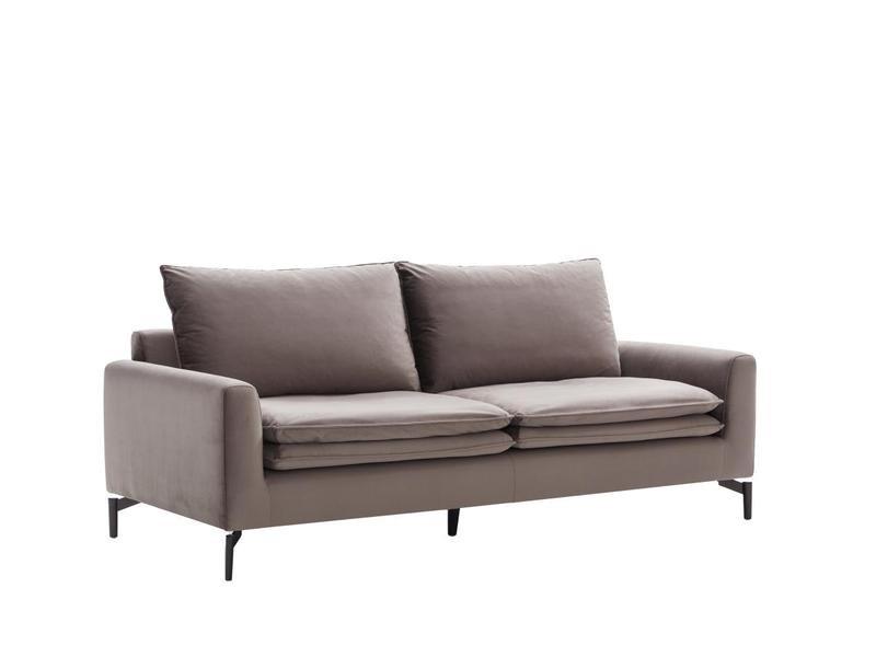 Vente-unique Sofa 3-Sitzer - Samt - Taupe - ISENA  