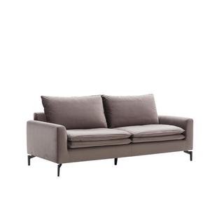 Vente-unique Sofa 3-Sitzer - Samt - Taupe - ISENA  