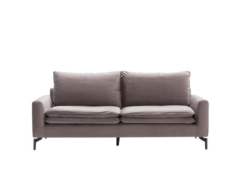 Vente-unique Sofa 3-Sitzer - Samt - Taupe - ISENA  