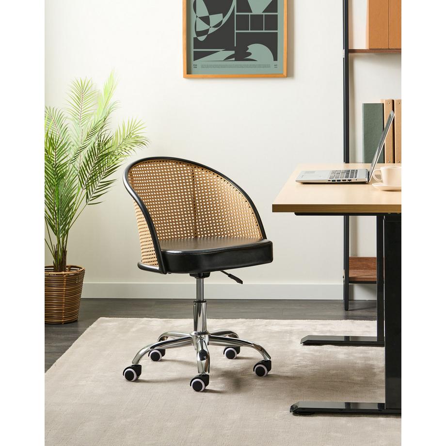 Beliani Chaise de bureau en Cuir PU  BALTIMORE  