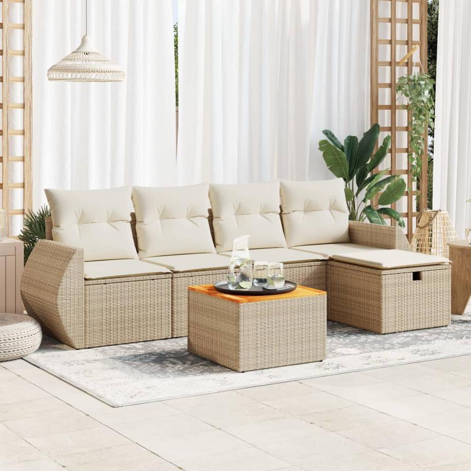 VidaXL Gartensofa set poly-rattan  