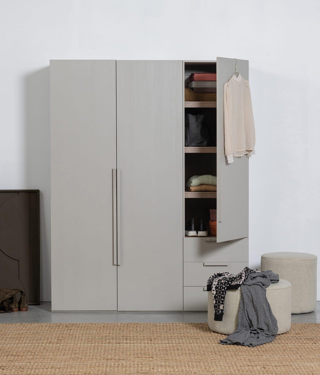 mutoni Armoire Rens 1 porte gris galet 55x210  