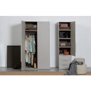 mutoni Armoire Rens 1 porte galet gris 55x210  