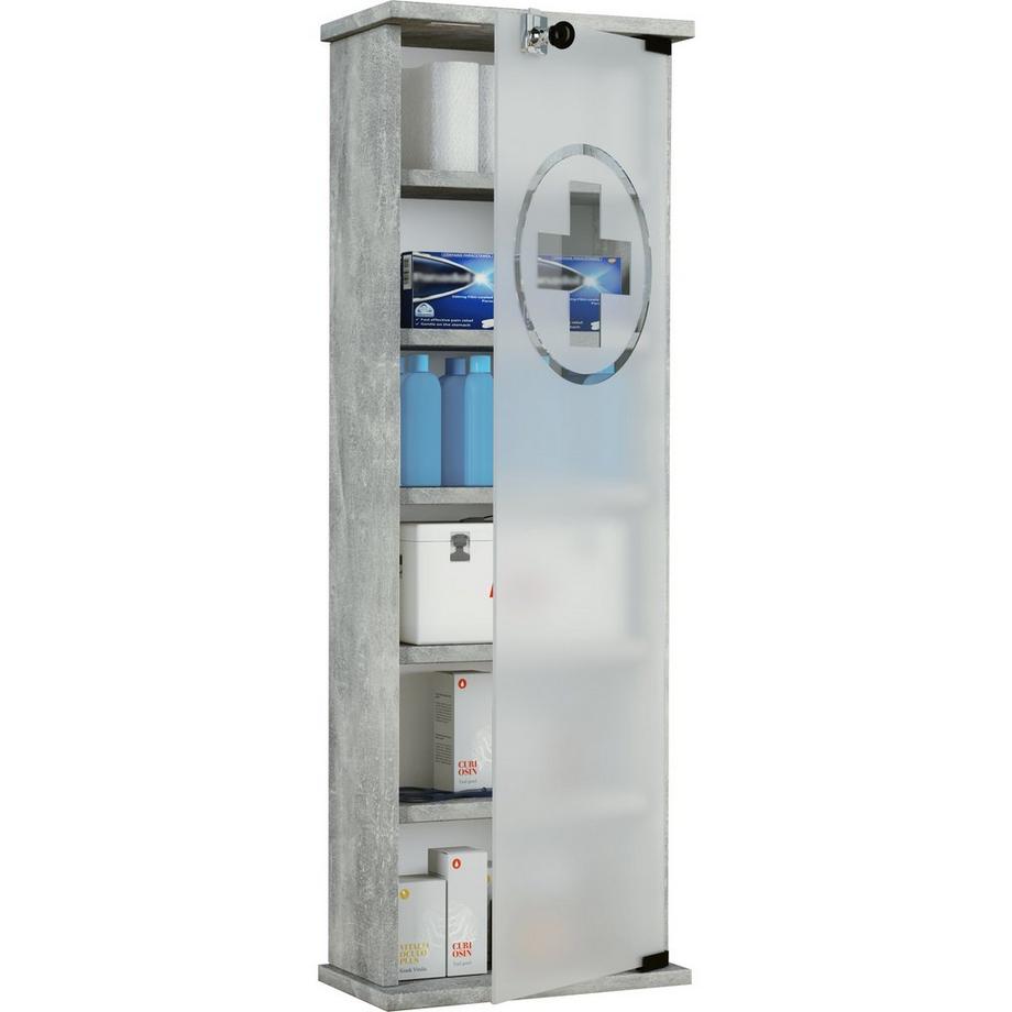 VCM Medizinschrank Arzneischrank Apothekerschrank Wand Schrank abschließbar Omal XL  