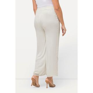 Ulla Popken  Pantalon double épaisseur, jersey et doublure en mousseline. Jambe large et taille élastique. 