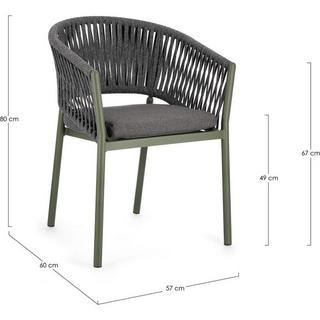 mutoni Fauteuil de jardin Florencia vert  