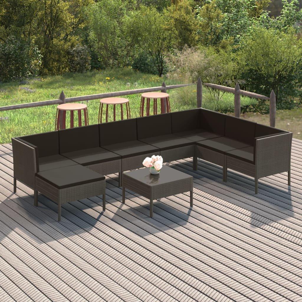 VidaXL Garten-sofagarnitur poly-rattan  