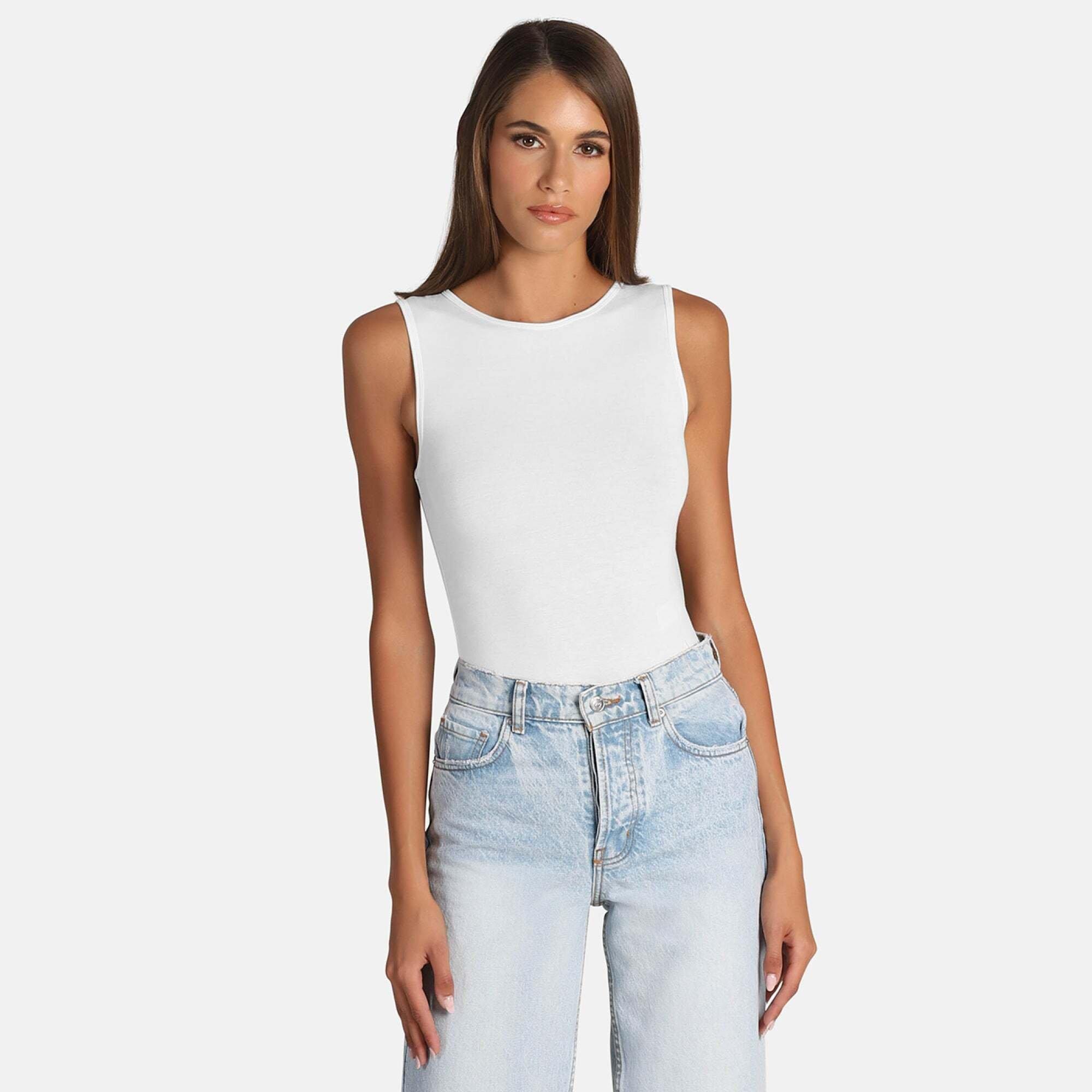 Image of Tanktop Bodysuit Damen Weiss L