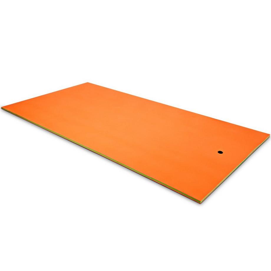 B2X Schwimmende Wassermatte 3-lagige Reißfeste XPE-Schaumstoffmatte 355 x 183 x 3,5 cm Orange  