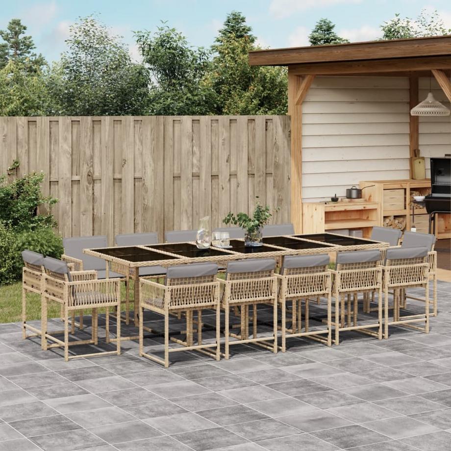 VidaXL set da pranzo da giardino Polirattan  