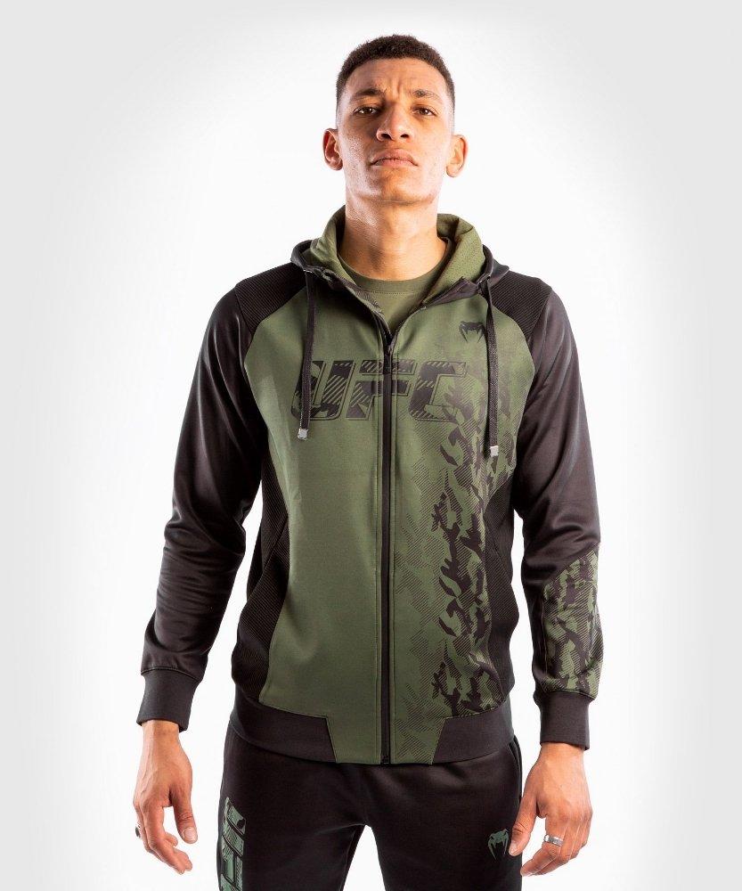 Image of Ufc Authentic Fight Week Kapuzenpullover Mit Reißverschluss Herren Khaki S