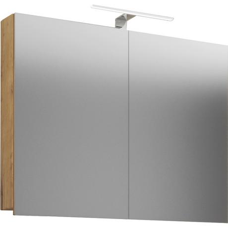 VCM Badschrank zeitlos | Maße ca. H. 59 x B. 60 x T. 12 cm | Zwei Drehtüren | Spiegelschrank - Badinos 59 x 60 cm  