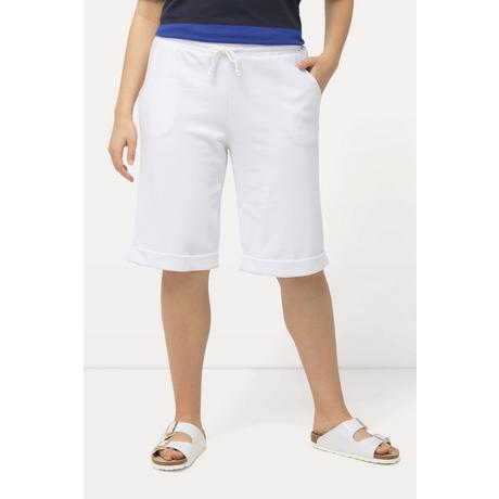 Ulla Popken  Sweatshorts Mary, weites, gerades Bein, Elastikbund 