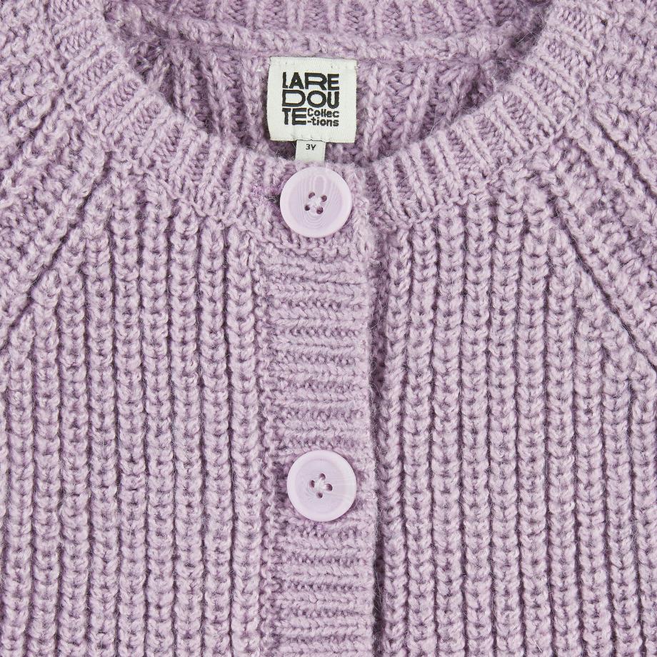 La Redoute Collections  Strickjacke mit Rundhalsausschnitt 