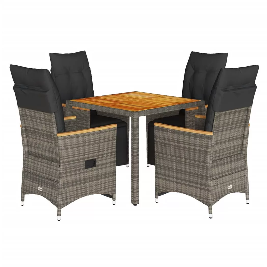 VidaXL - Bistro set poly-rattan, One Size, Grau