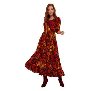 Joe Browns  PETITE Maxikleid mit Knittermuster und gedecktem Blumenmuster 