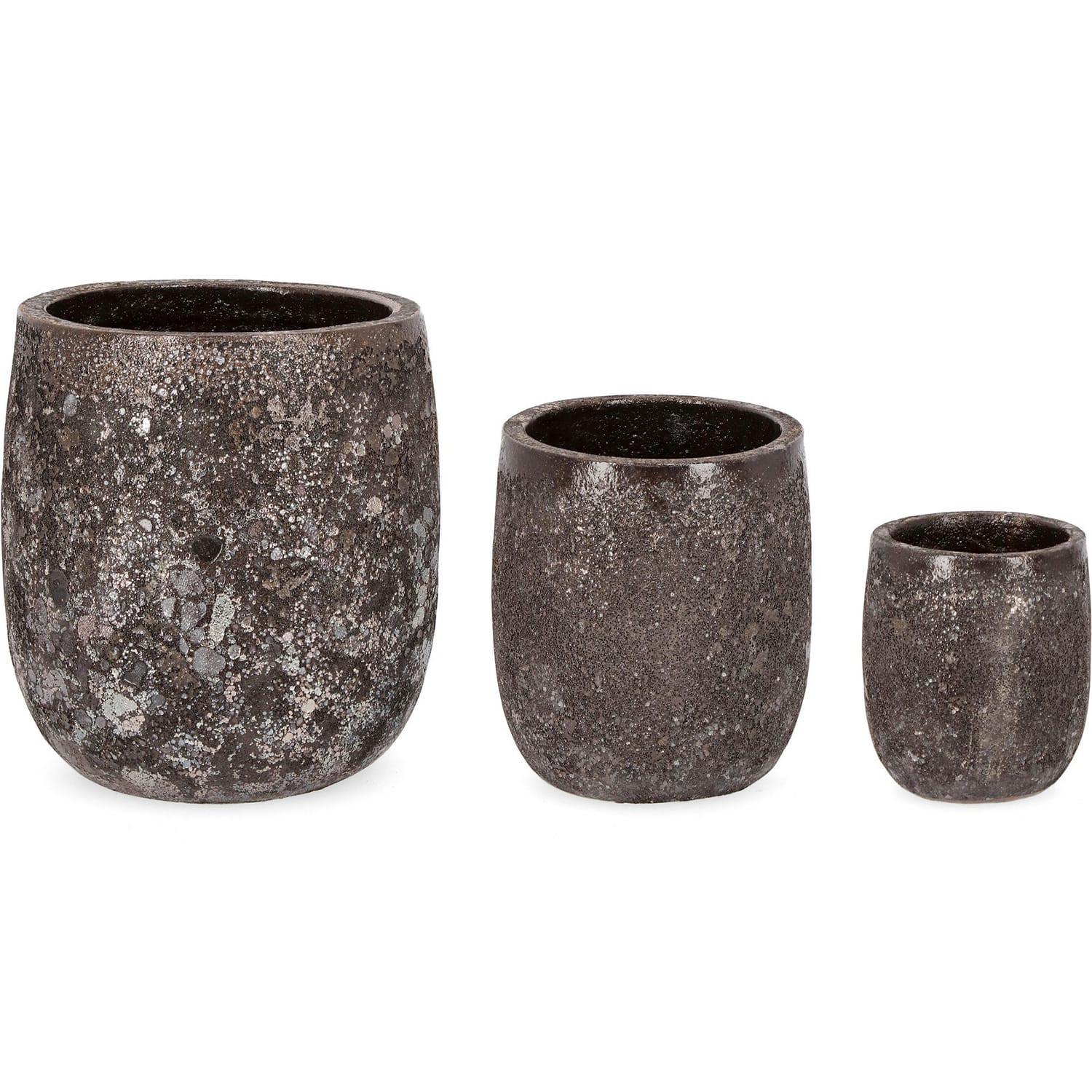 mutoni Cache-pot Duyen rouillé haut (lot de 3)  