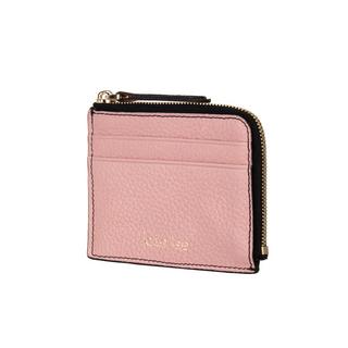 Kate Lee  Porte-cartes avec porte-monnaie zippé en cuir Alois couleur rose clair 
