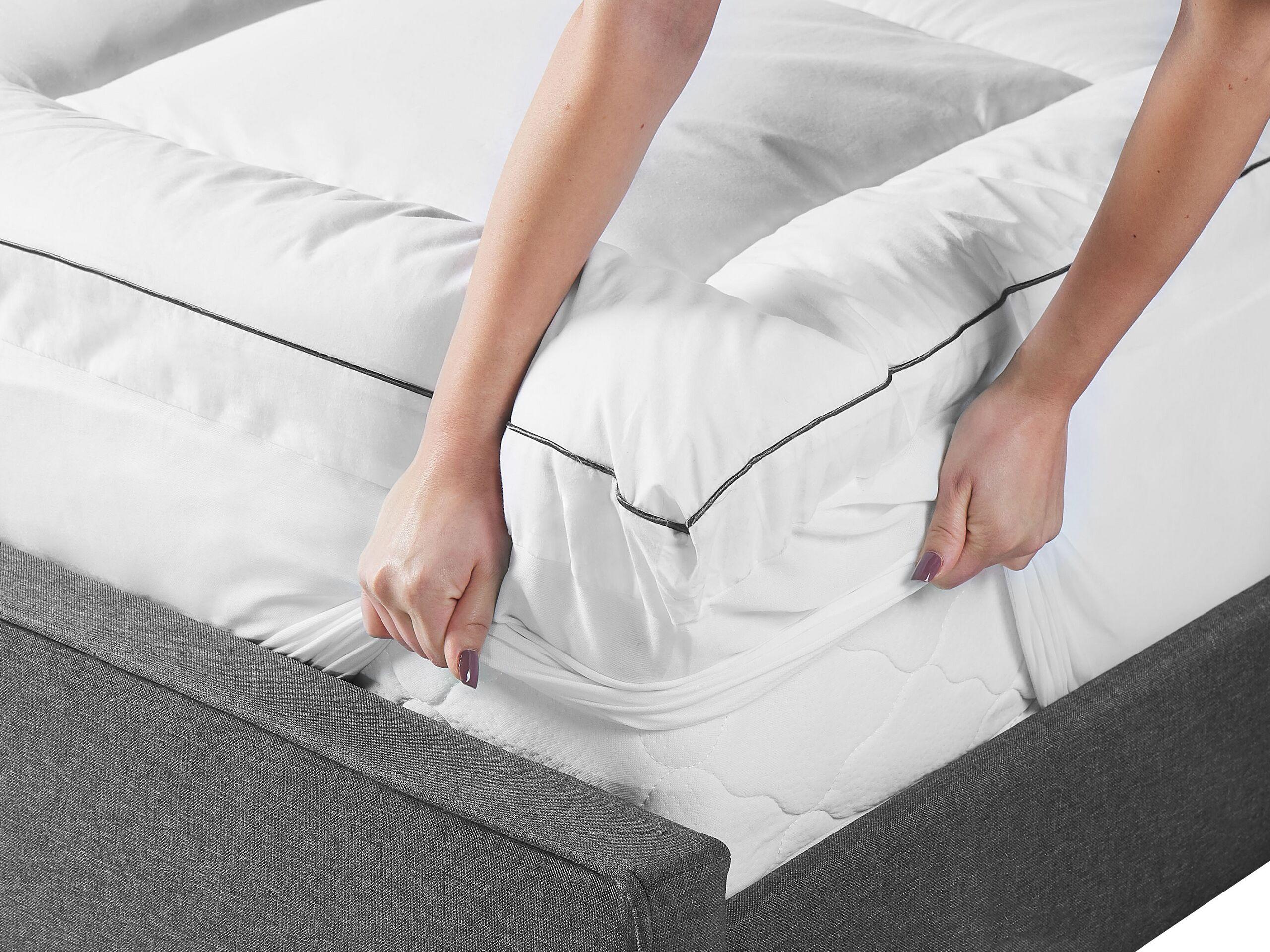 Beliani Surmatelas en Coton ciré MULHACEN  