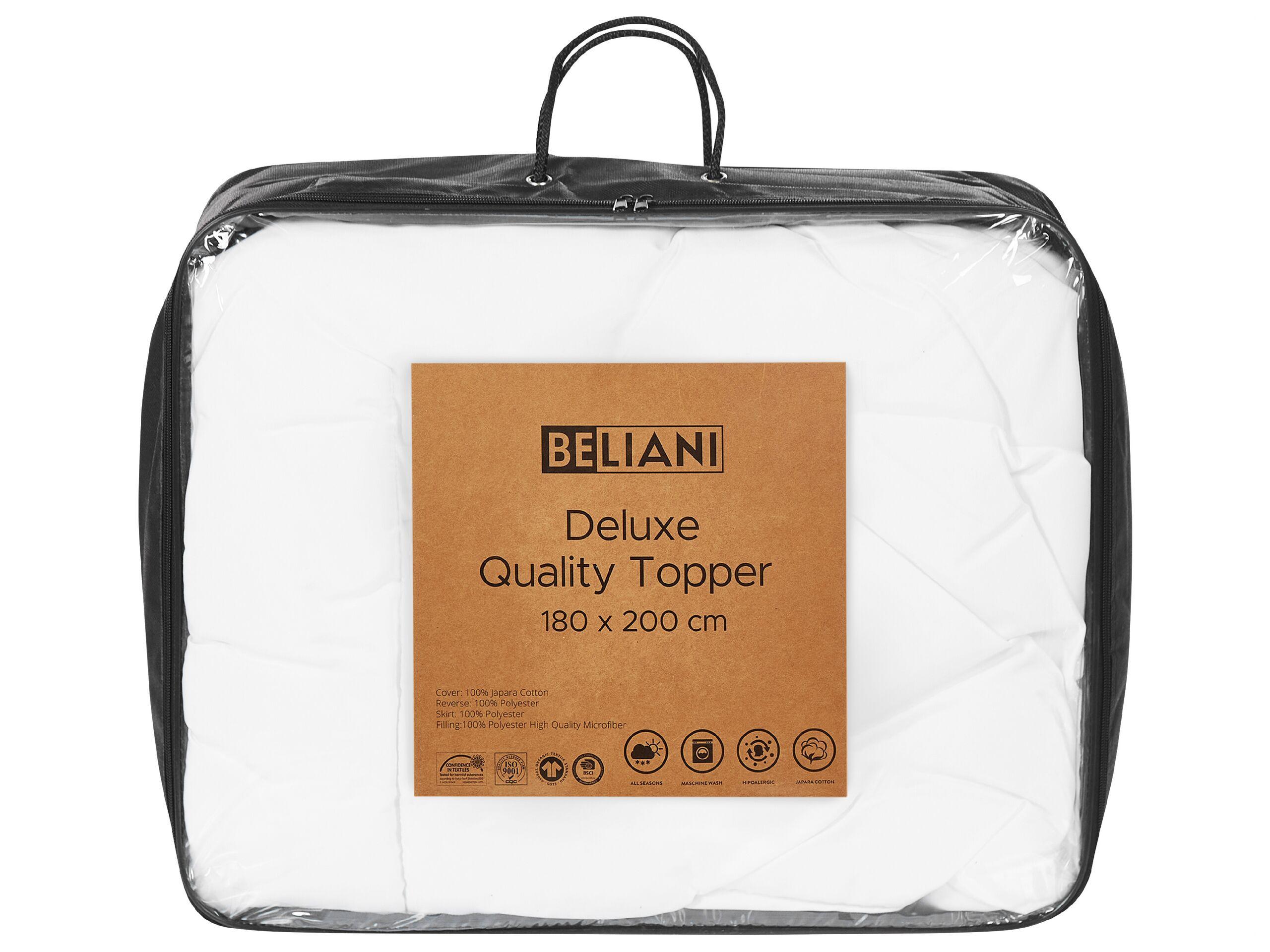 Beliani Surmatelas en Coton ciré MULHACEN  