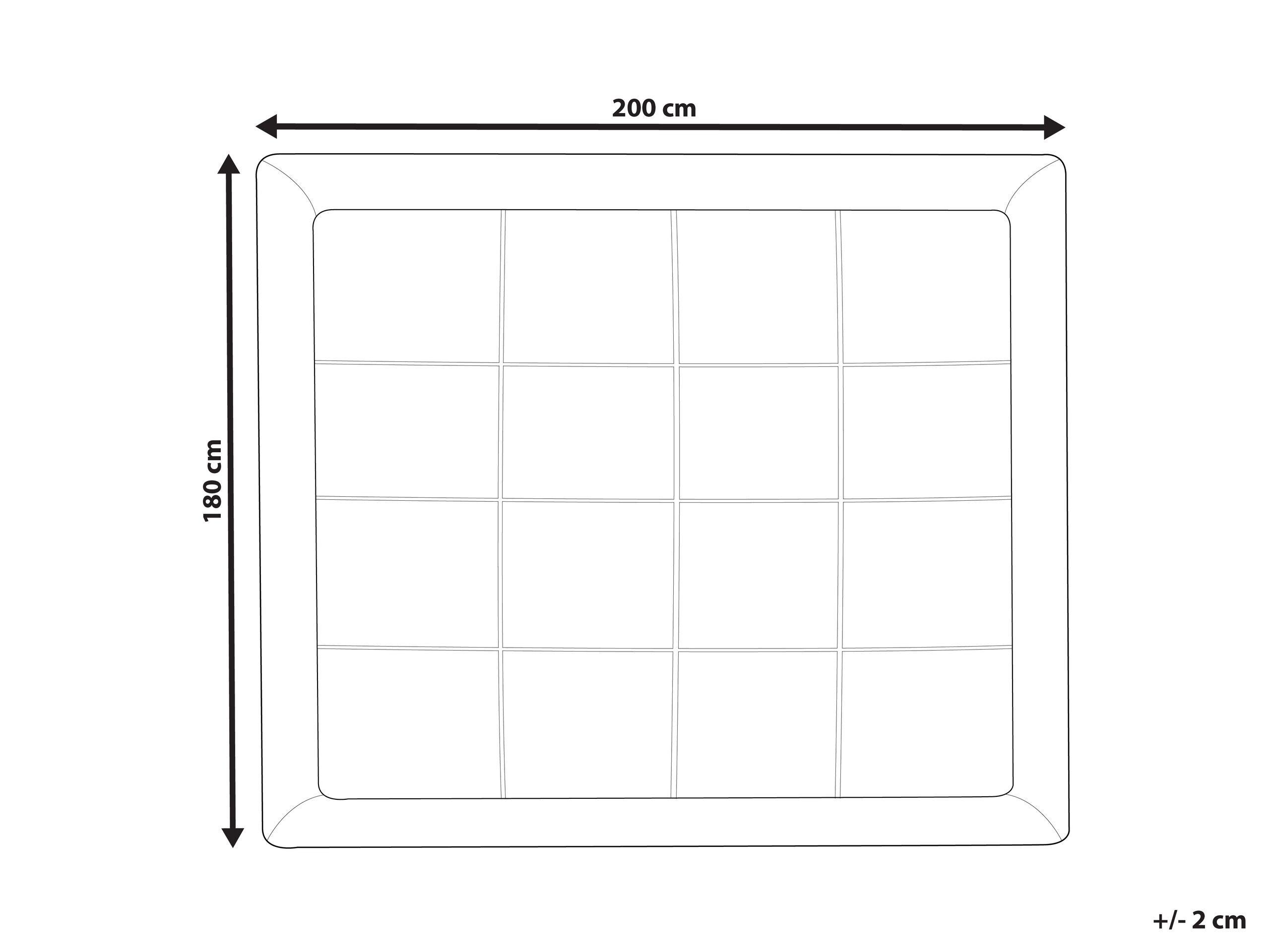 Beliani Surmatelas en Coton ciré MULHACEN  