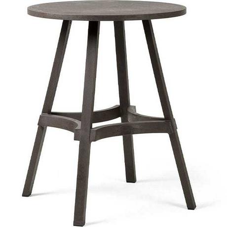 NARDI outdoor Table de jardin combo ronde marron années 60  