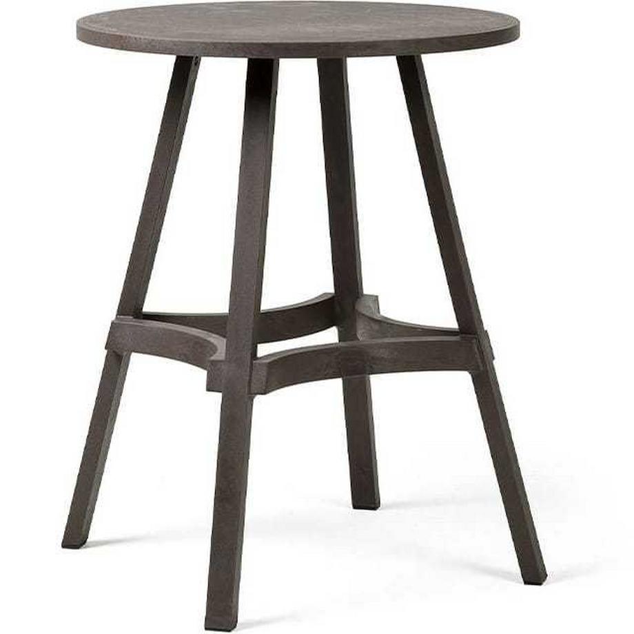 Table de jardin combo ronde marron années 60