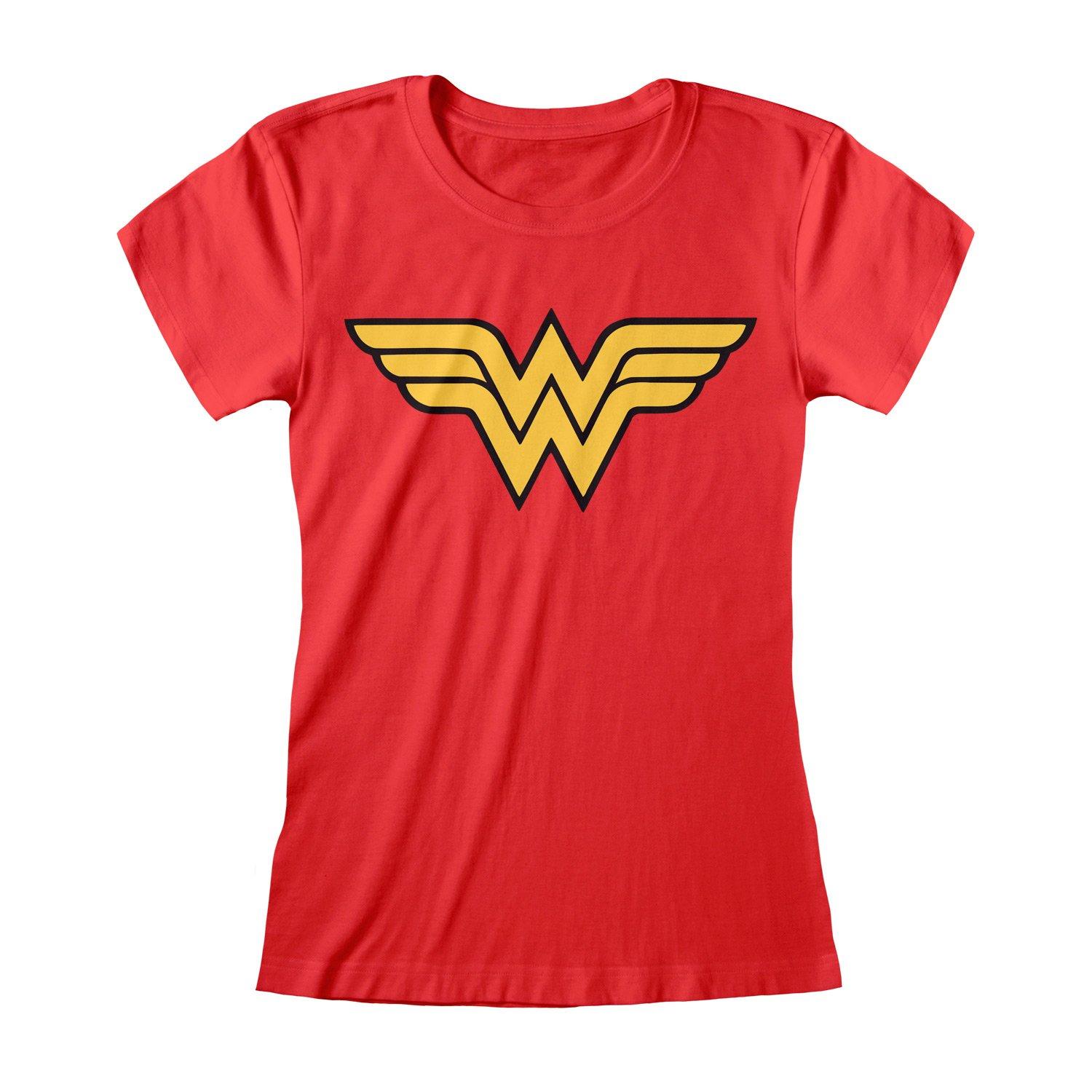 Image of "wonder Woman" Tshirt Damen Rot Bunt L