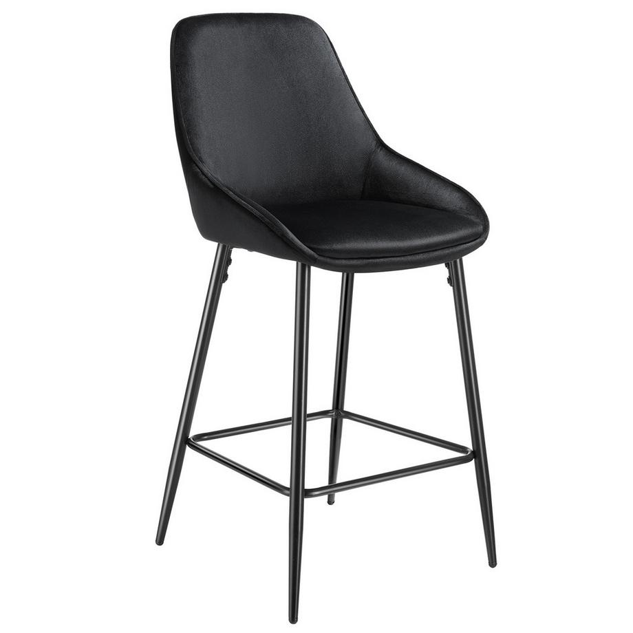 Tectake Chaise de bar SIERA rembourrée avec une housse douce  