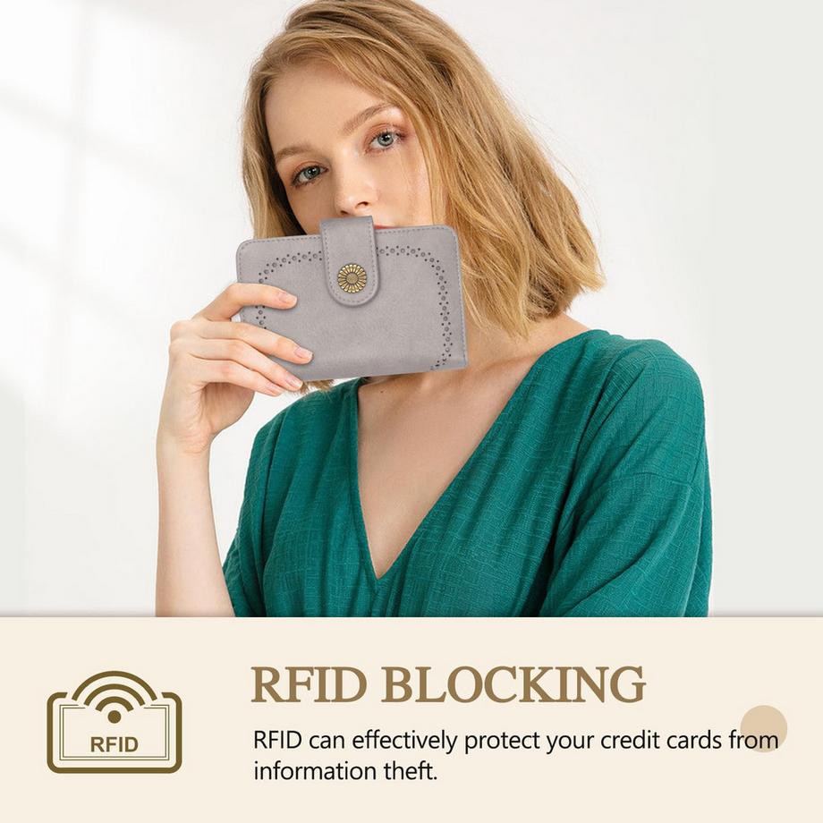 Only-bags.store Portafoglio Vintage in Pelle PU Grande Capacità  