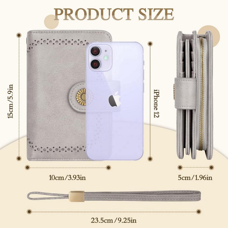 Only-bags.store Portafoglio Vintage in Pelle PU Grande Capacità  