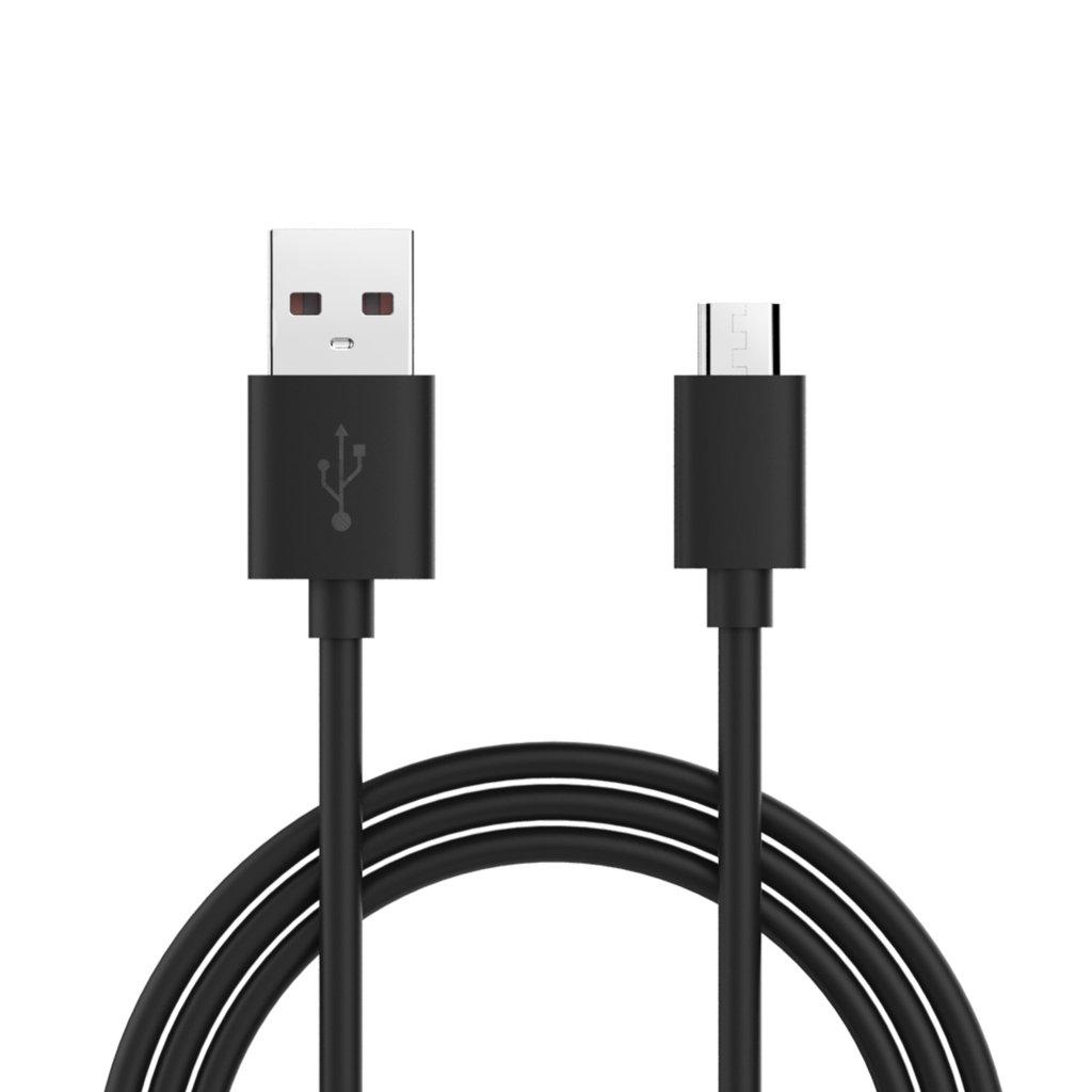 eStore  Micro-USB-zu-USB-2.0-Kabel zum Aufladen und Synchronisieren – Schwarz 