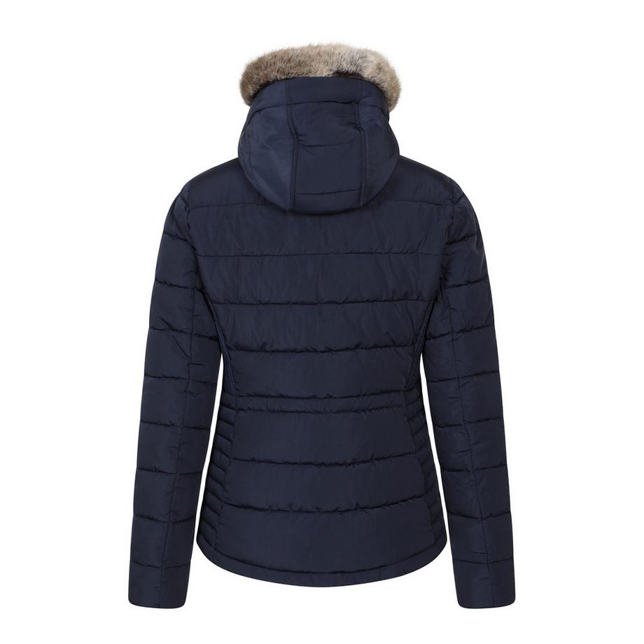 Mountain Warehouse Veste Matelassée Comfort avec Capuche en Fausse Fourrure  