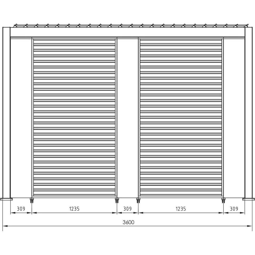 mutoni Gazebo à panneaux verticaux Ocean rustic  