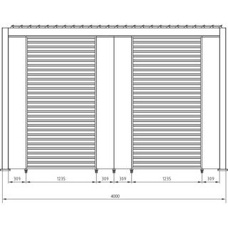 mutoni Gazebo à panneaux verticaux Ocean rustic  