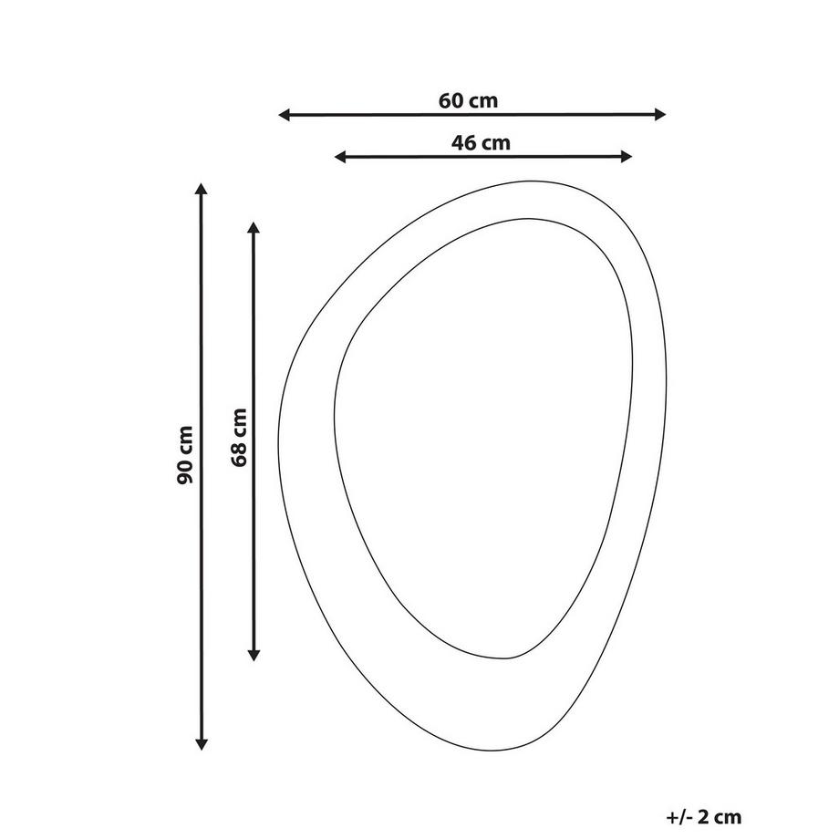 Beliani Wandspiegel aus Samtstoff Retro AUDES  