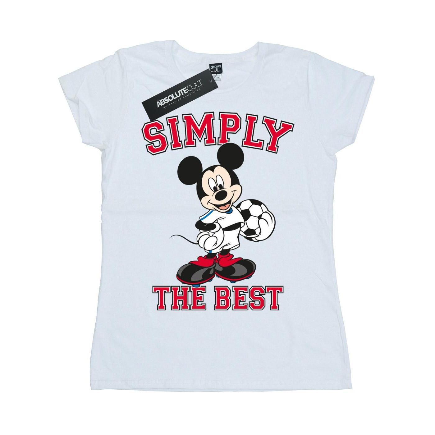 Image of Mickey Mouse Simply The Best Tshirt Damen Weiss M
