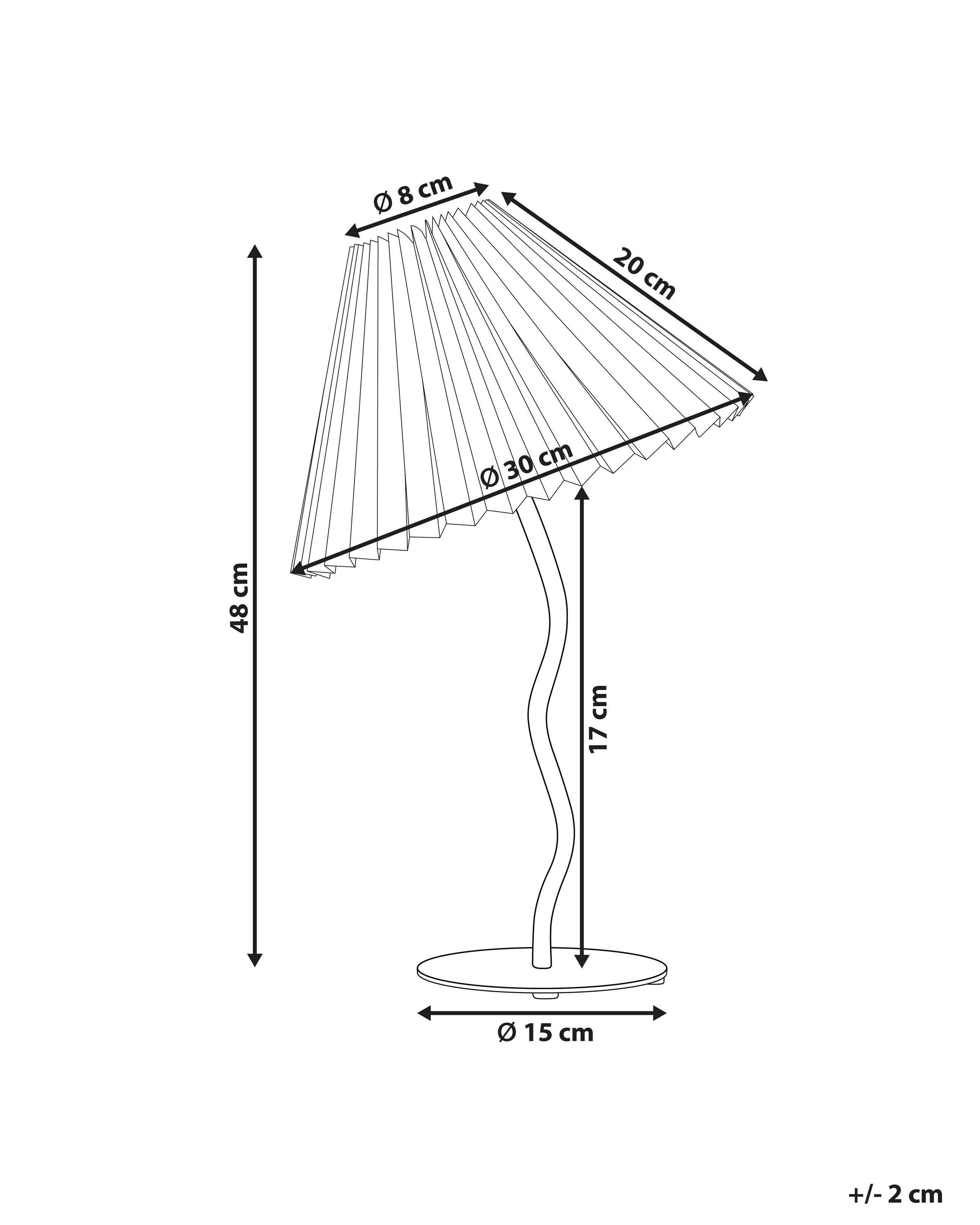 Beliani Lampe à poser en Métal Moderne ALWERO  