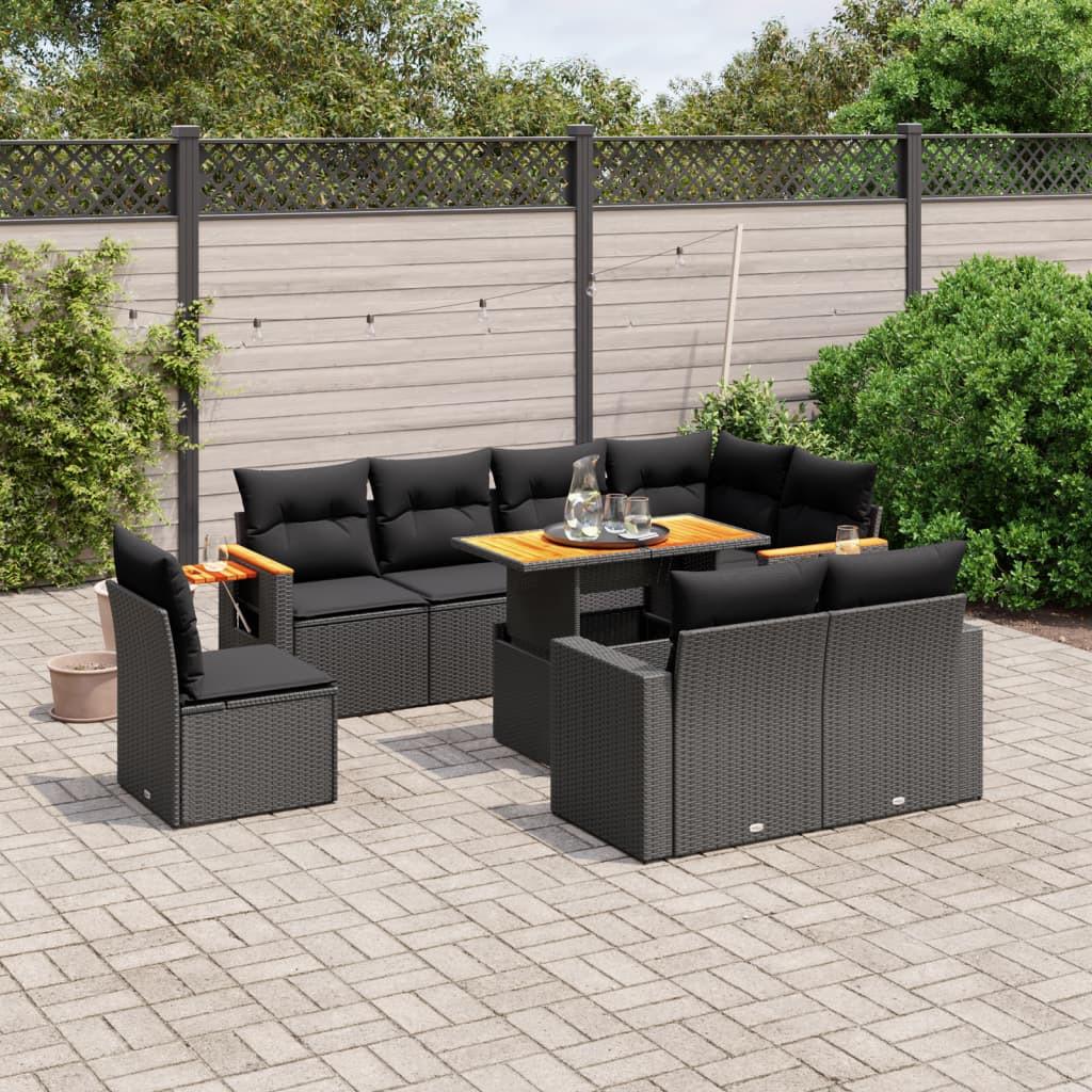 VidaXL Ensemble de canapés de jardin rotin synthétique  