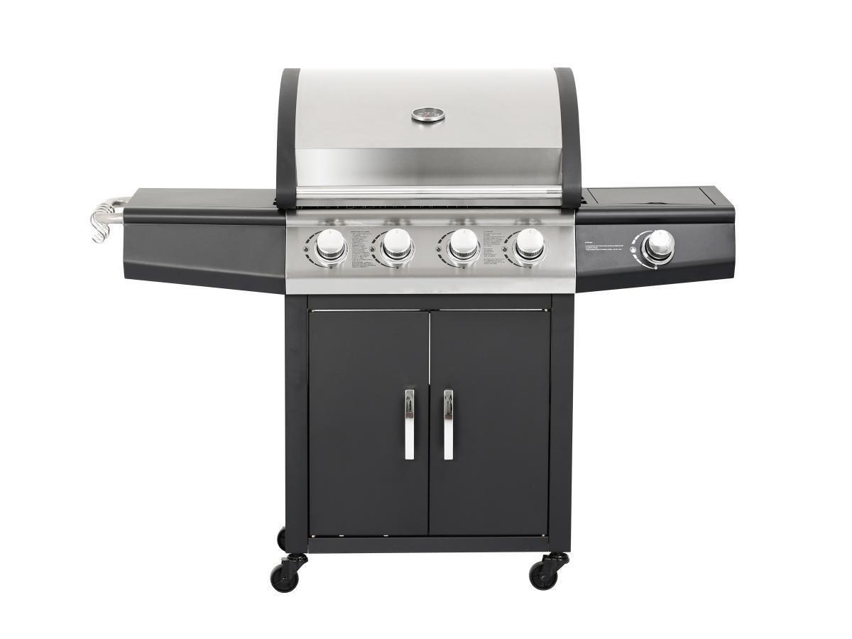 Image of Gasgrill mit 4 Brennern & 1 Seitenkocher - 143 x 54 x 115 cm - SMOKY Gasgrill mit 4 Brennern & 1 Seitenkocher - 143 x 54 x 115 cm - SMOKY