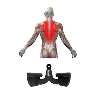 GladiatorFit  Ergonomischer breiter Stahlgriff für das Ziehen an einer Seilscheibe 