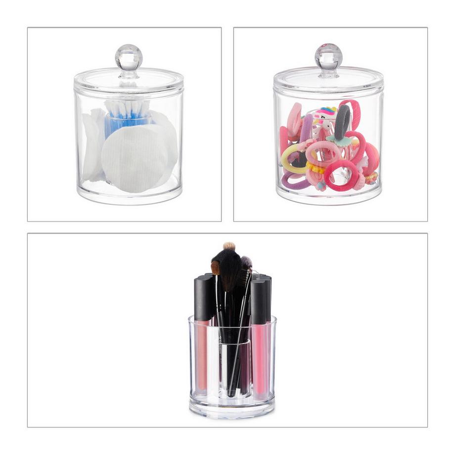 B2X Ensemble de rangement avec 3 cotons-tiges  