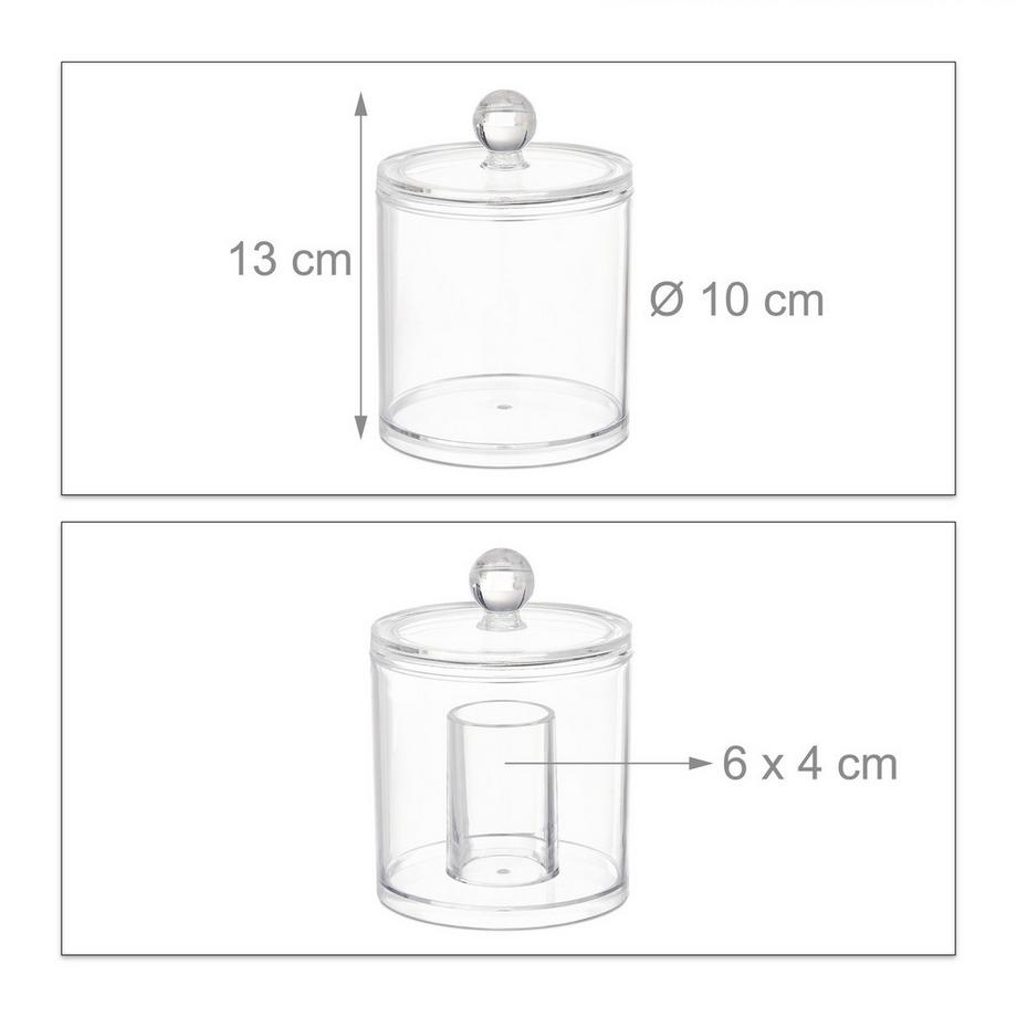 B2X Ensemble de rangement avec 3 cotons-tiges  