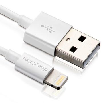 deleyCON USB - Lightning 1 m Blanc