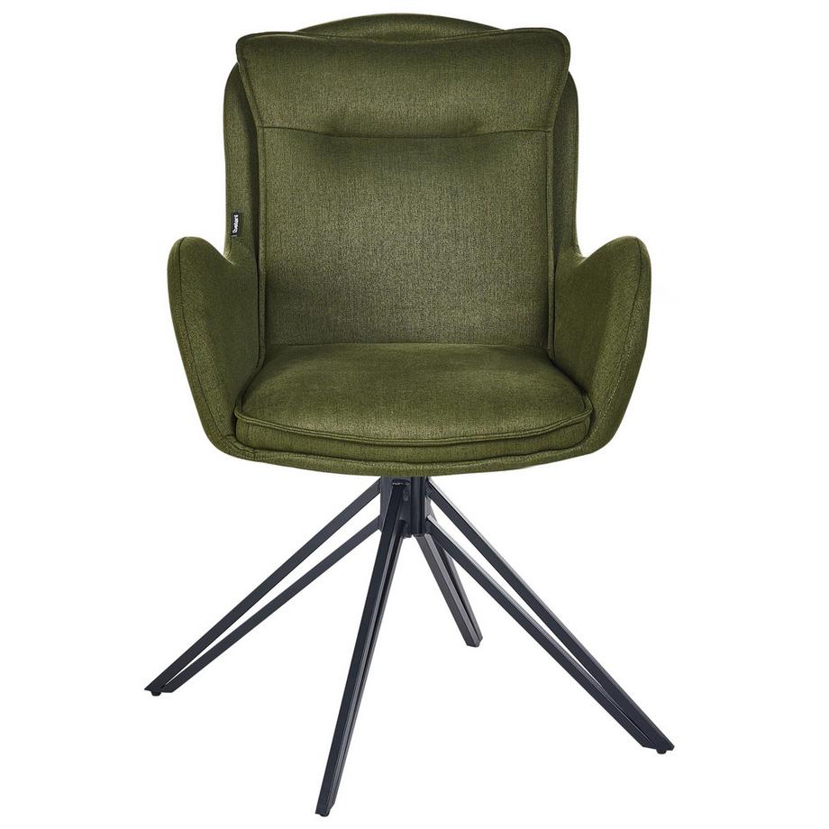 Beliani Lot de 2 chaises de salle à manger en Tissu Rétro AVELAR  